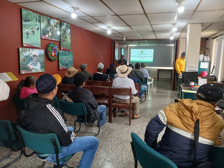 Capacitación a caficultores en nutrición vegetal durante la presentación del proyecto Fertirespaldo